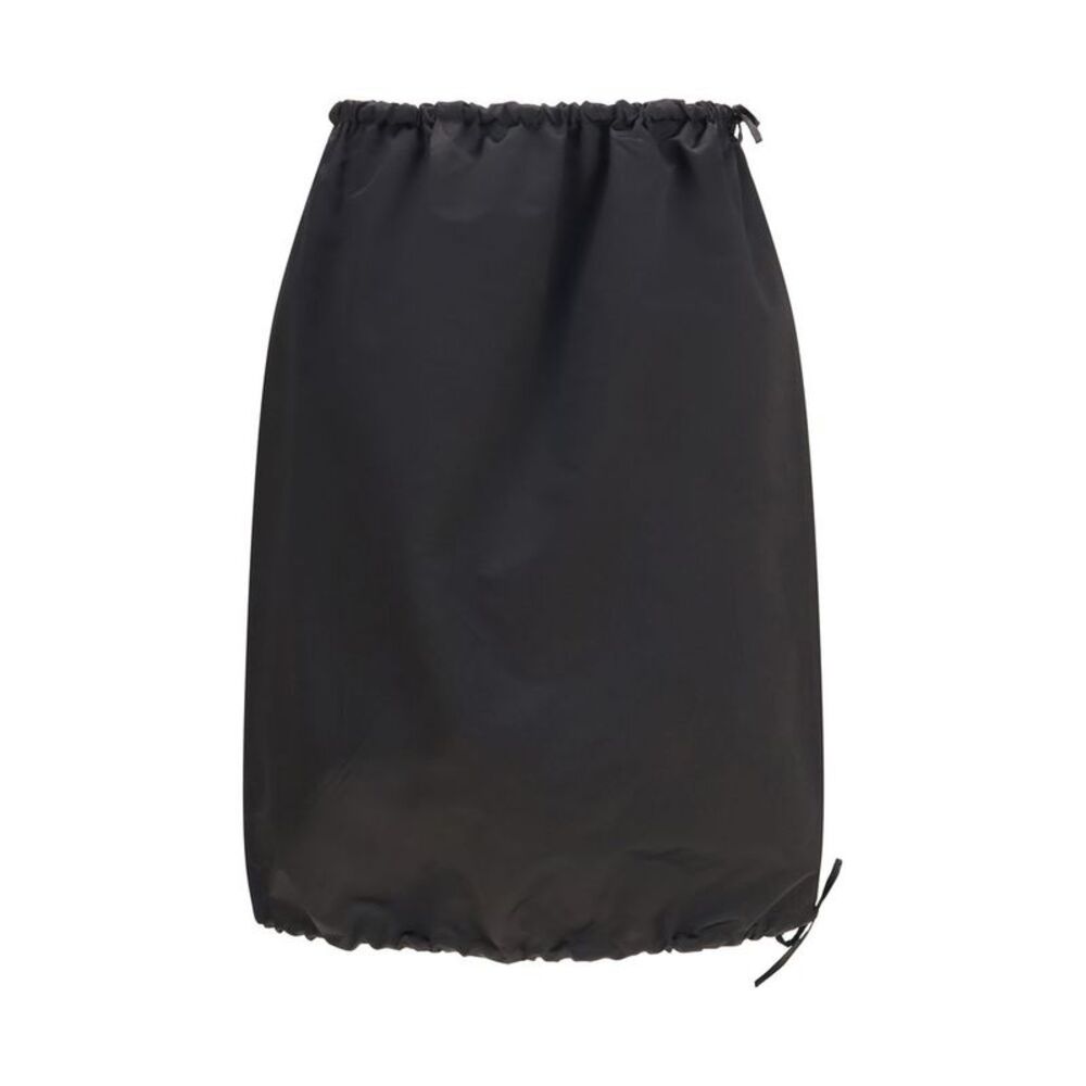 Prada Black Silk Midi Women's Skirt